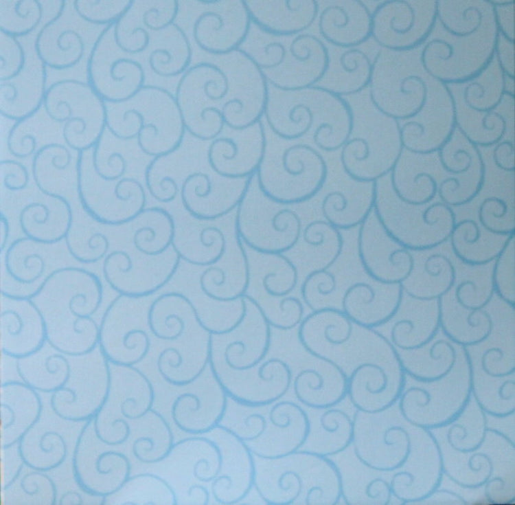 Blue Swirls Coordinates 12 x 12 Flat Scrapbook Paper