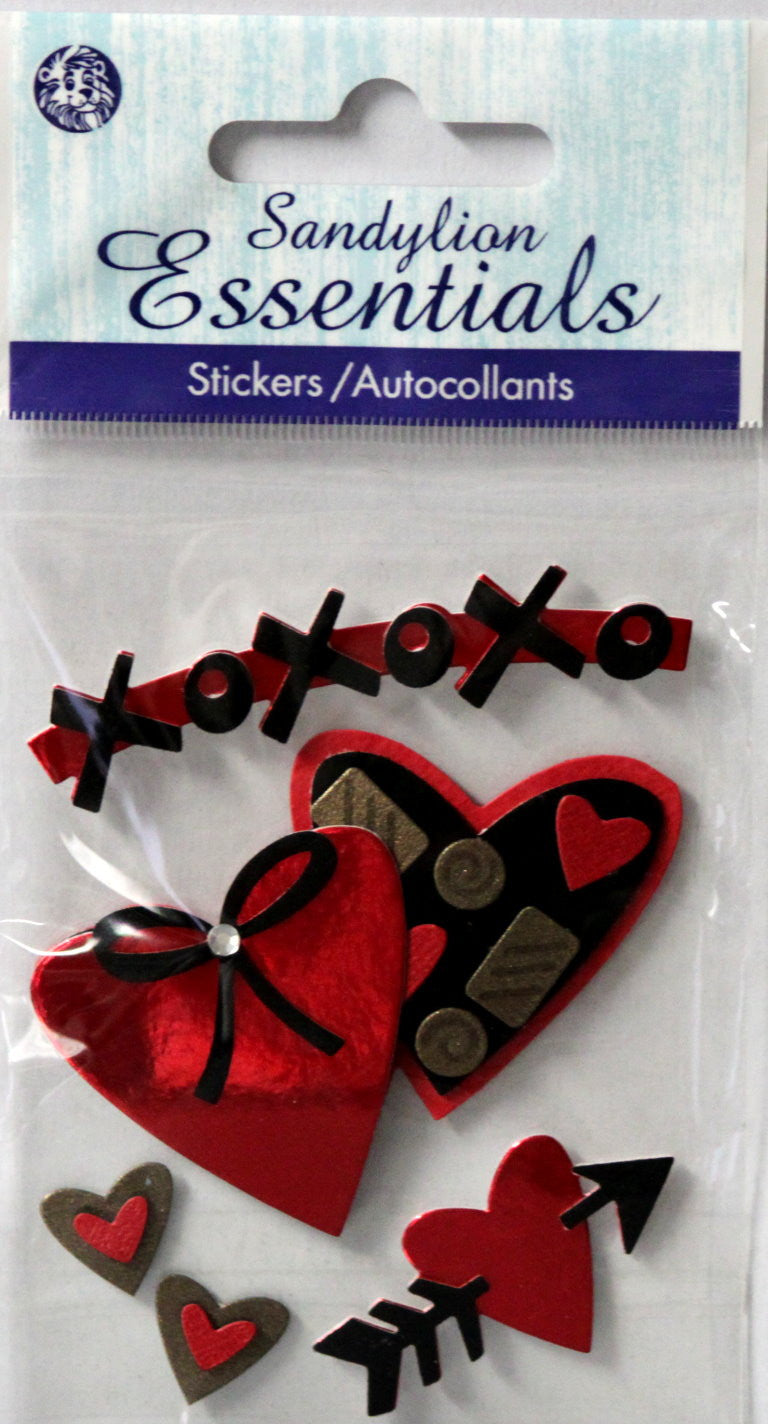Sandylion Essentials Valentine Box Of Chocolates Dimensional Scrapbook Stickers - SCRAPBOOKFARE