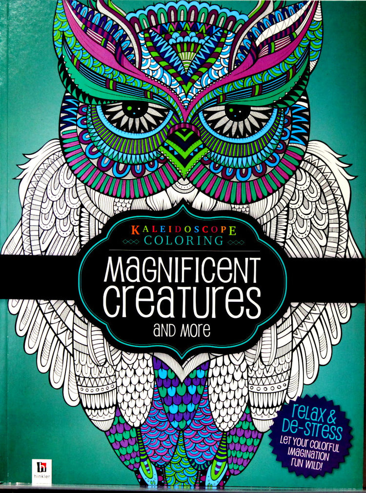 Hinkler Books Kaleidoscope Coloring Magnificent Creatures And More - SCRAPBOOKFARE