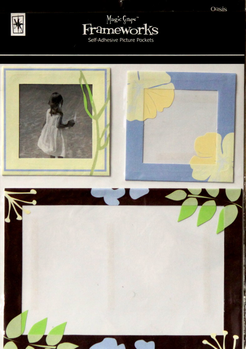 Magic Scraps Oasis Frameworks Self-Adhesive Picture Pockets Embellishments