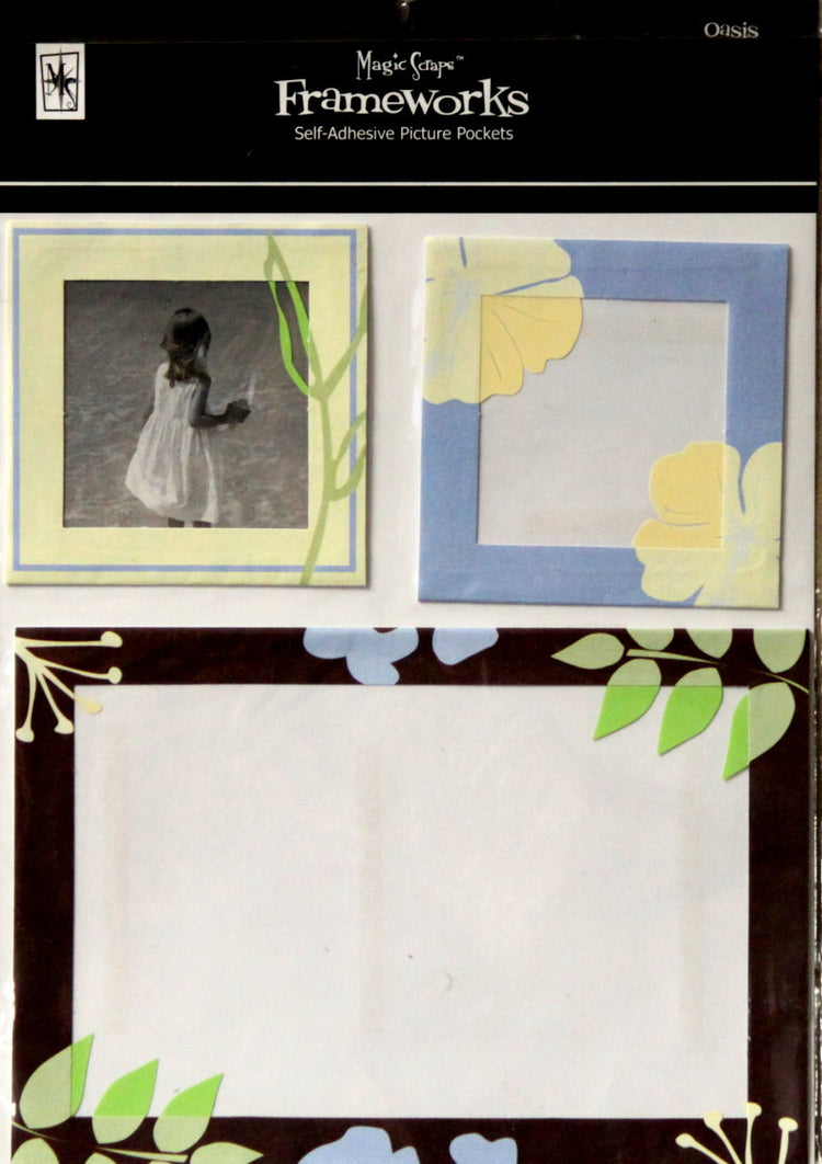 Magic Scraps Oasis Frameworks Self-Adhesive Picture Pockets Embellishments