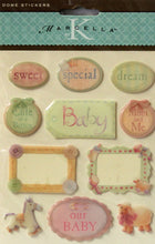 K & Company Marcella K Baby Word Domes Epoxy Stickers