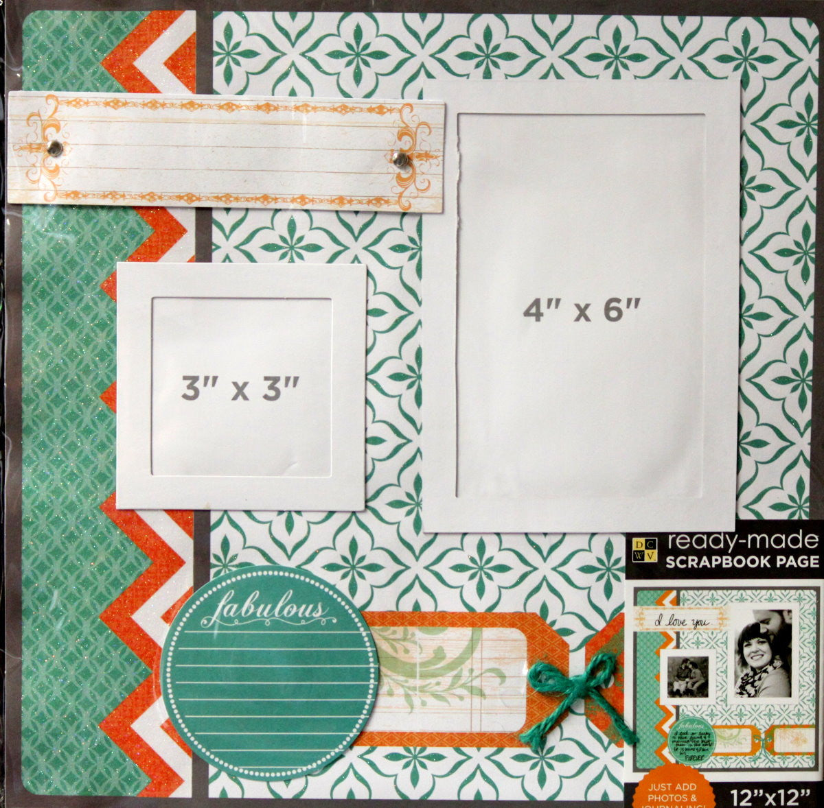 DCWV 12 x 12  Any Occasion Ready-Made Scrapbook Page - SCRAPBOOKFARE