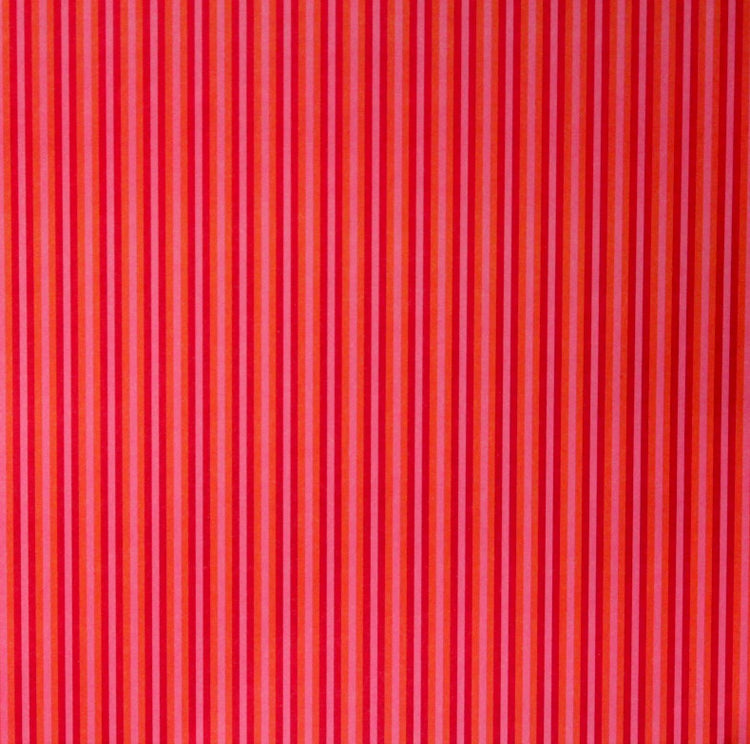 Provo Craft 12" x 12" Raspberry Orange Stripes Coordinates Scrapbook Paper