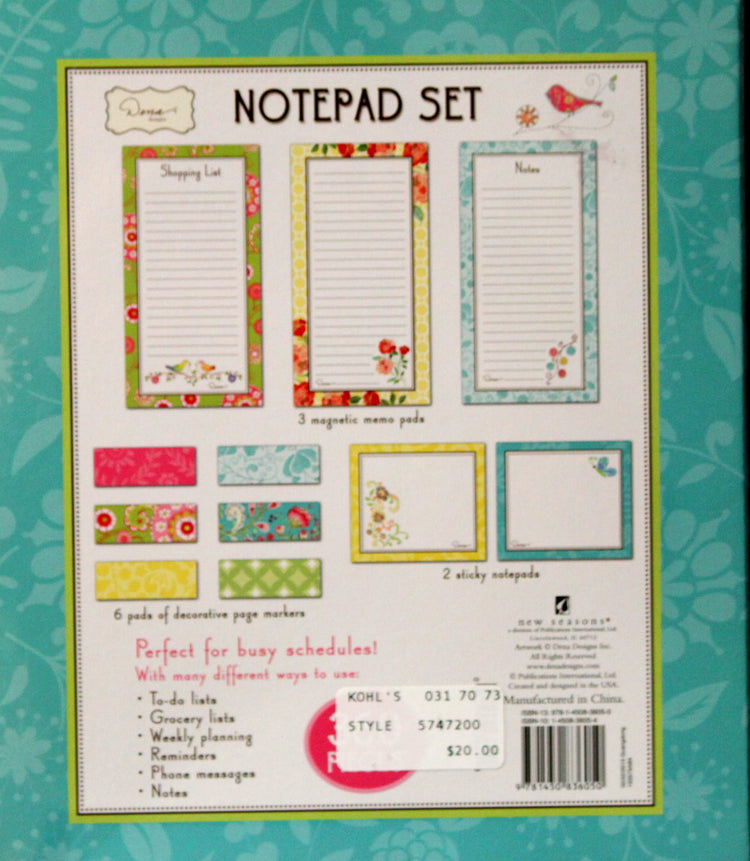 New Seasons Dena Designs Notepad Set - SCRAPBOOKFARE