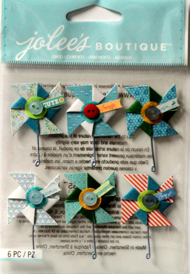 Jolee's Boutique Baby Boy Pinwheels Repeat Dimensional Stickers