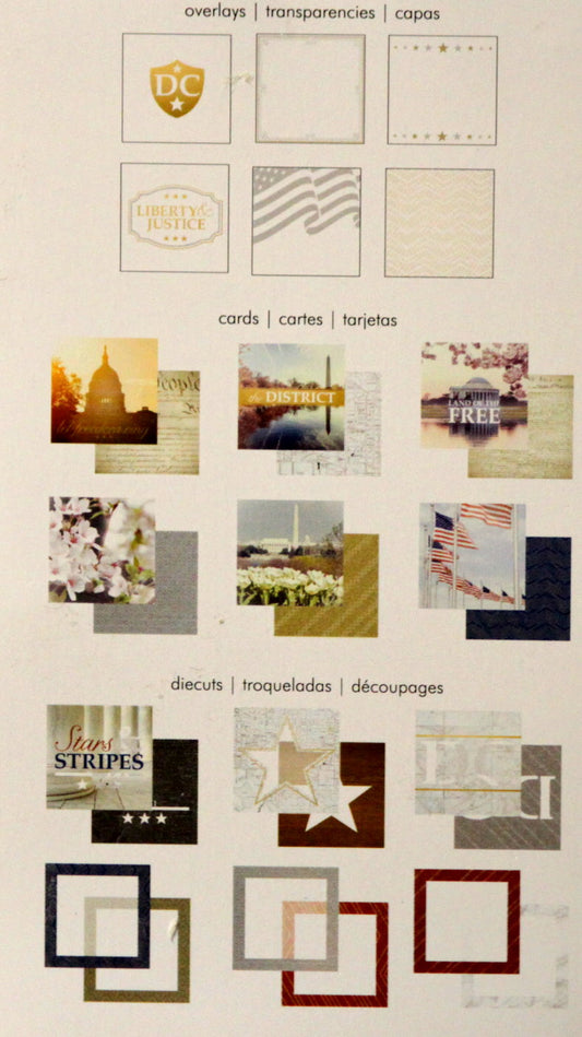 Paper House Washington DC Snap Shots Mixed Card Pack Die-cut Embellishments