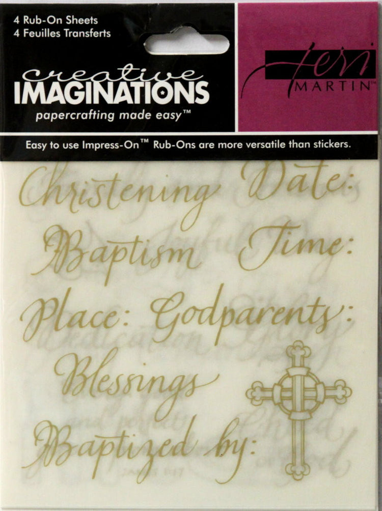 Creative Imaginations Teri Martin Blessed Day Rub-On Transfers - SCRAPBOOKFARE
