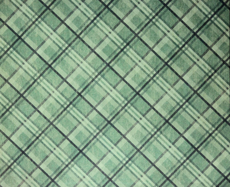 Colorbok Grateful Harvest Green Plaid 12 x 12 Flat Scrapbook Paper - SCRAPBOOKFARE
