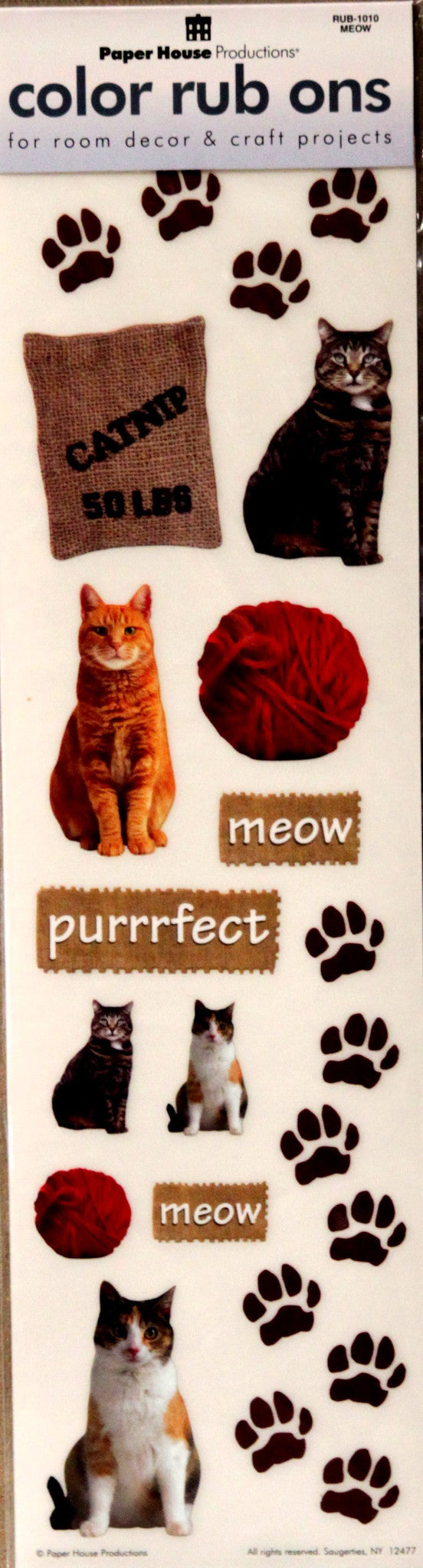 Paper House Productions Meow Color Rub-ons Embellishments - SCRAPBOOKFARE