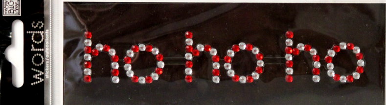 Me & My Big Ideas Words Ho Ho Ho Rhinestones & Rubies Adhesive Gem Sticker Embellishment