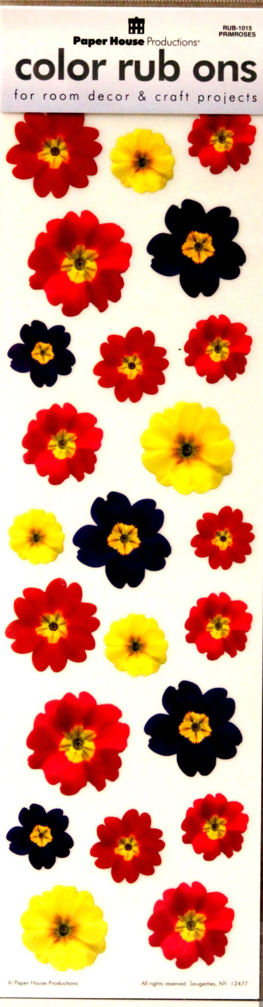 Paper House Productions Primroses Color Rub-ons Embellishments - SCRAPBOOKFARE