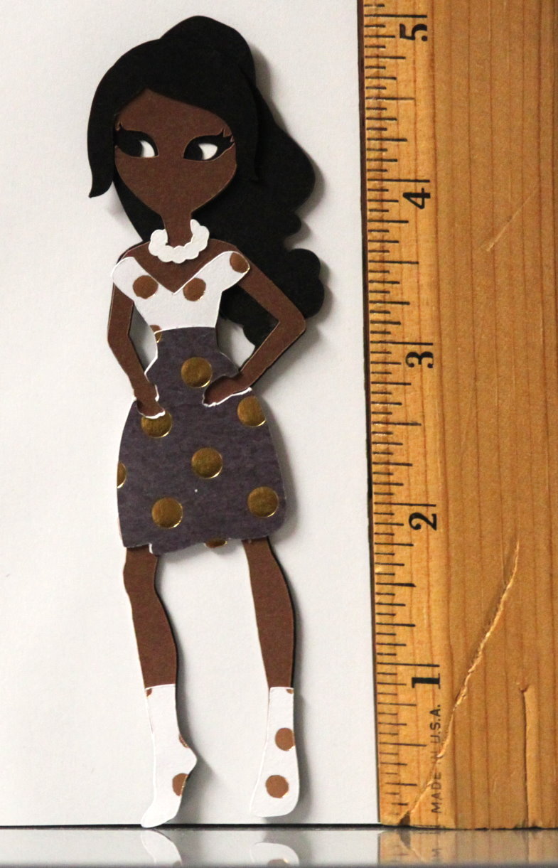 T & H Creations Handmade Sophisticated Doll Multi-Layered Die-cut Embellishment