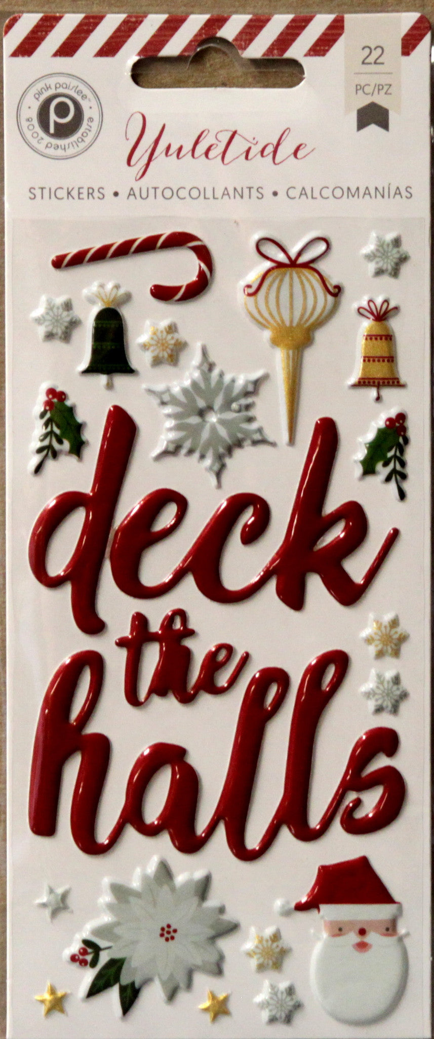 Pink Paislee Yuletide Pillow Stickers - SCRAPBOOKFARE