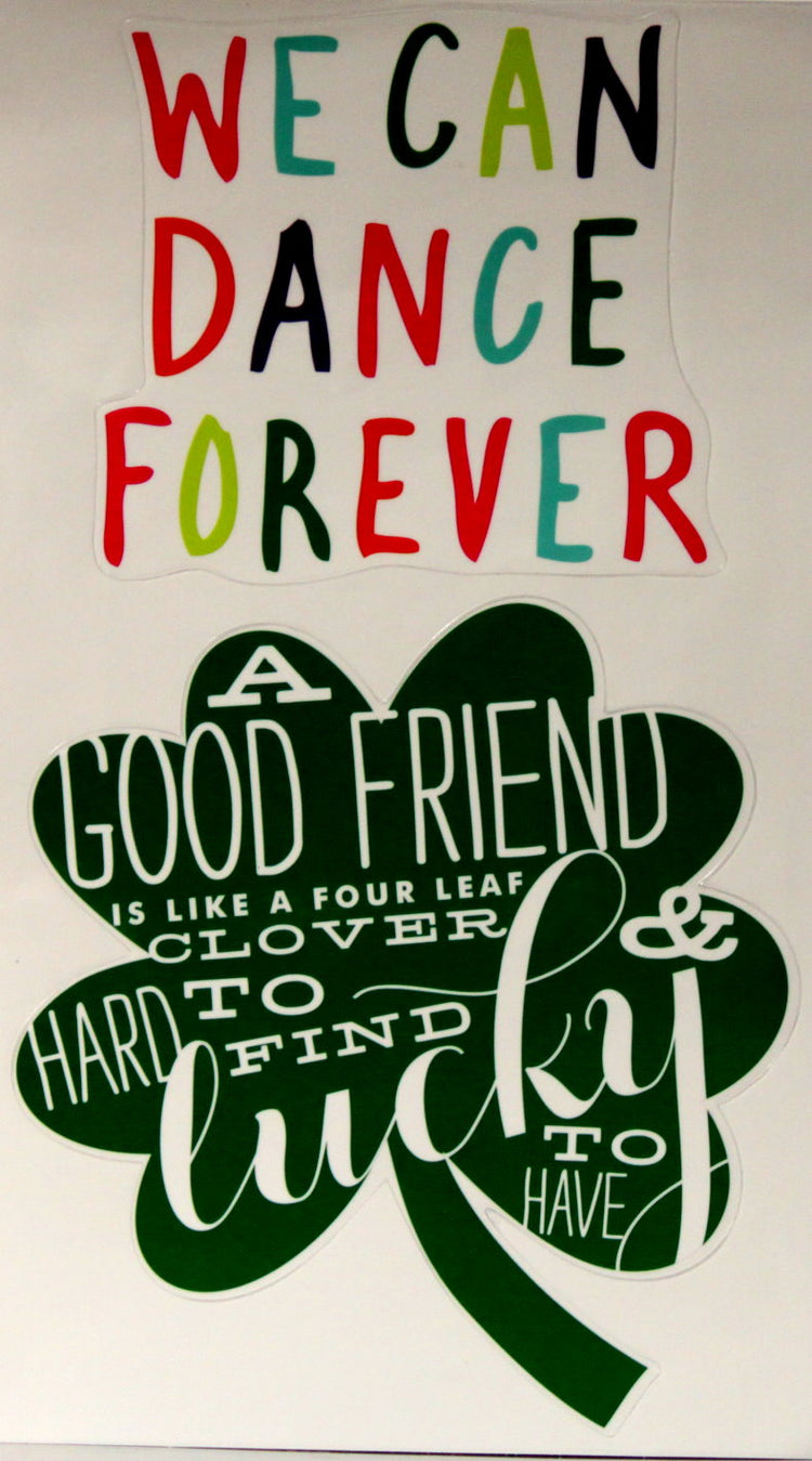 Me & My Big Ideas We Can Dance Forever Giant Clear Scrapbook Stickers