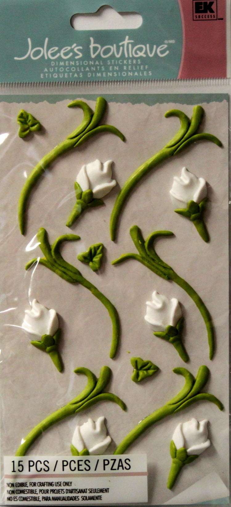 EK Success Jolee's Boutique Green And Whitel Icing Buds Dimensional Stickers