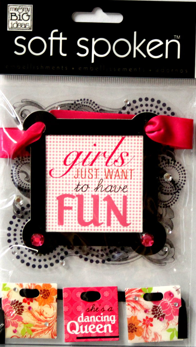 Me & My Big Ideas Soft Spoken Girls Dimensional Sticker Embellishments - SCRAPBOOKFARE