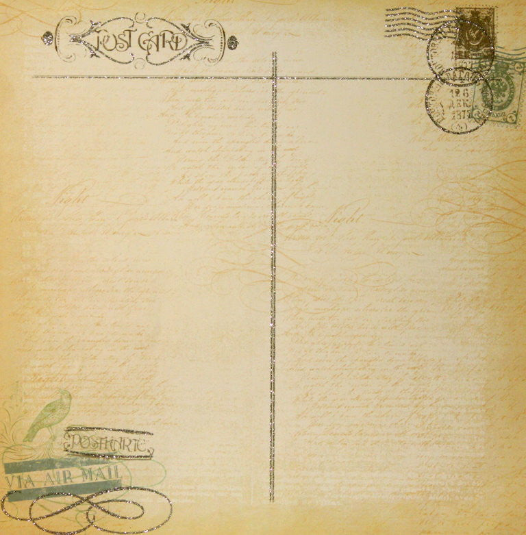 My Mind's Eye 12 x 12 Lost & Found Portobello Road Family First Class Paper Glittered Cardstock