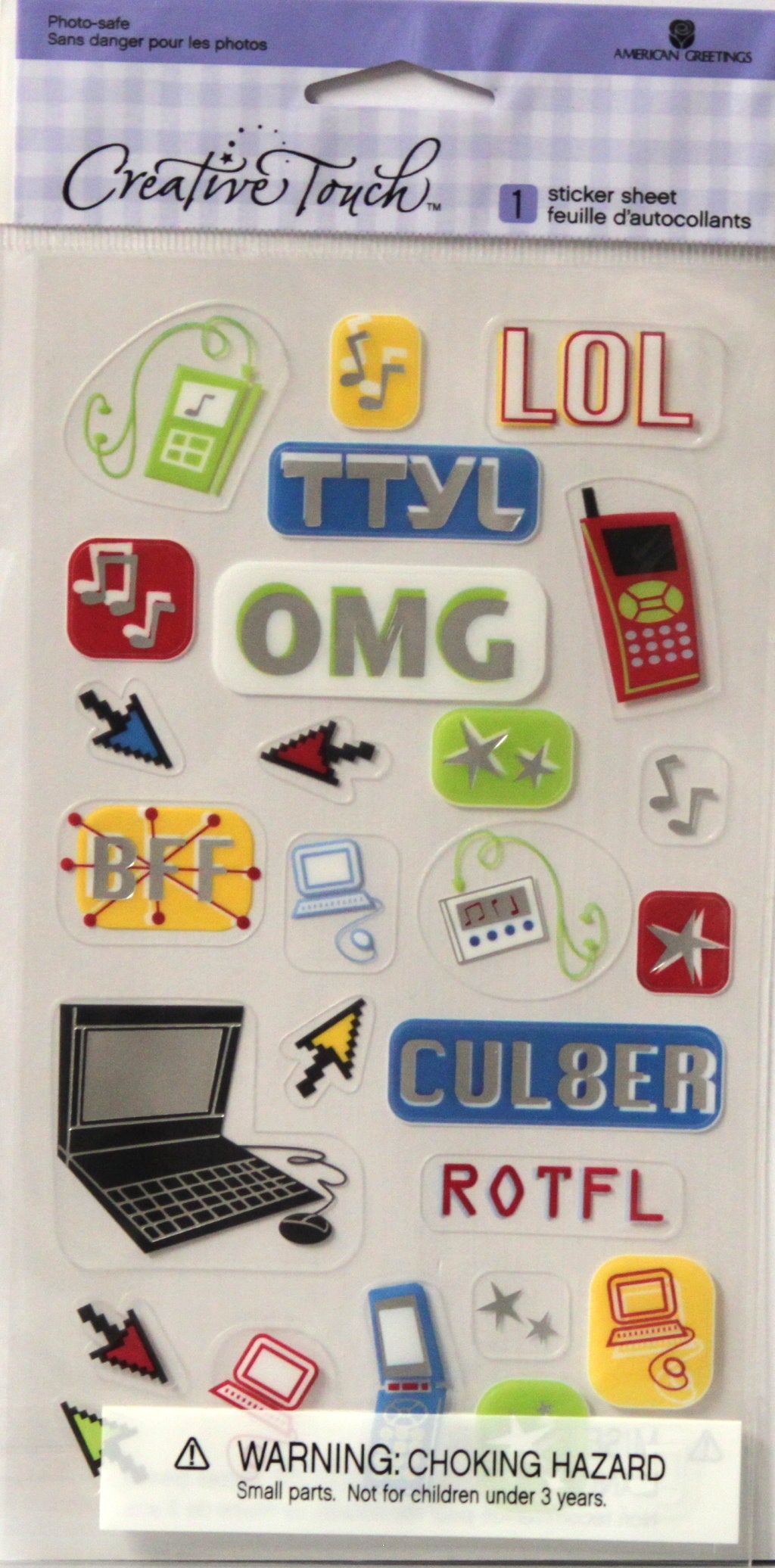 Creative Touch Clear Text Talk Stickers