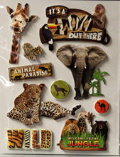 Premium It's A Zoo Out There Dimensional Stickers Embellishments