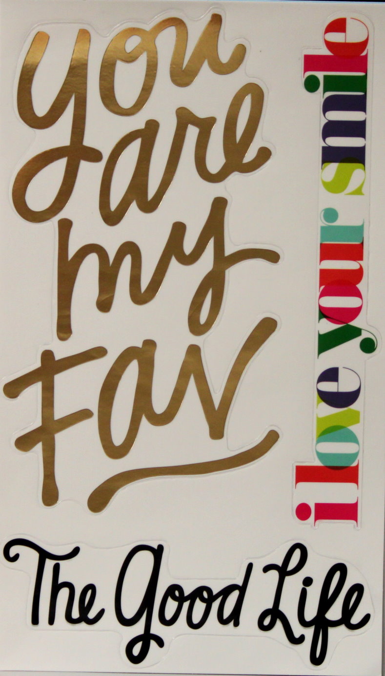 Me & My Big Ideas You are My Fan Giant Clear Scrapbook Stickers