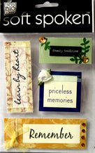 Me & My Big Ideas Soft Spoken Remember Dimensional Sticker Embellishments - SCRAPBOOKFARE