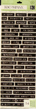 K & Company Life's Journey Words & Sayings Embossed Stickers