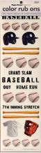 Paper House Productions Baseball Color Rub-ons Embellishments - SCRAPBOOKFARE