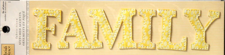 Heidi Grace Tweet Memories Family Fabric Word Stitched Accents Embellishments - SCRAPBOOKFARE
