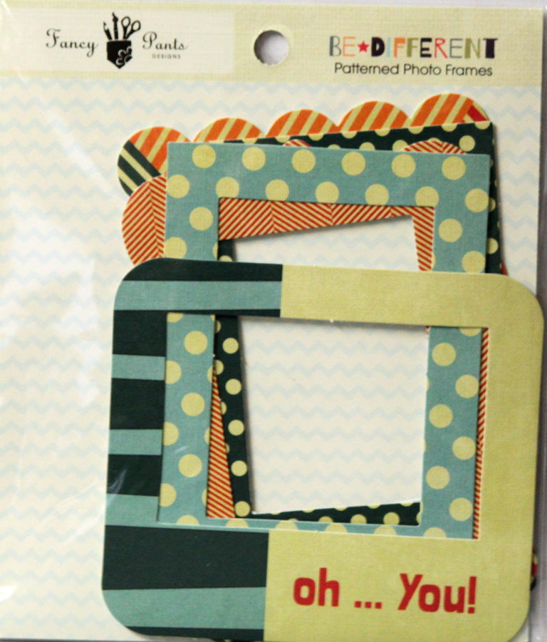 Fancy Pants Designs Be Different Patterned Photo Frames Embellishments - SCRAPBOOKFARE