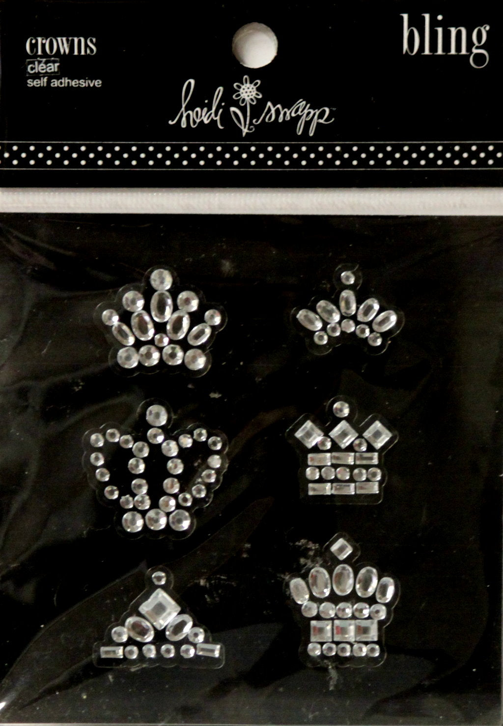 Heidi Swap Clear Crowns Bling Adhesive Gem Stickers