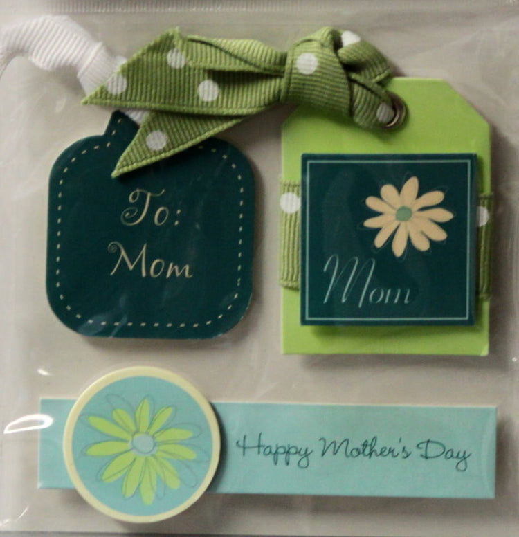 JoAnn Craft Essentials Mom Tags Card Embellishments Dimensional Stickers