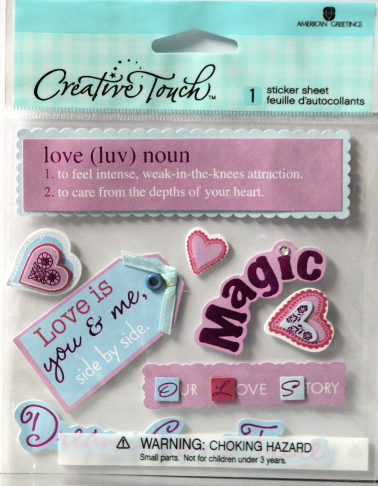 Creative Touch Love Story Dimensional Stickers