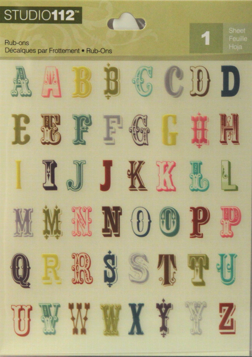 K & Company Studio 112 Alphabet Rub-ons