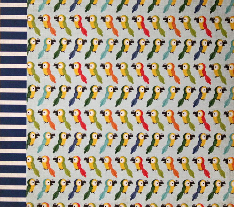 Echo Park 12 x 12 Jungle Safari Pretty Parrots Double-Sided Scrapbook Paper