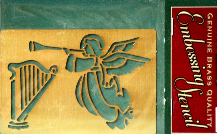 Darice Christmas Angel Brass Embossing Stencil
