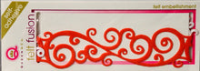 Queen & Company Felt Fusion Orange Scroll Self-Adhesive Felt Embellishment - SCRAPBOOKFARE
