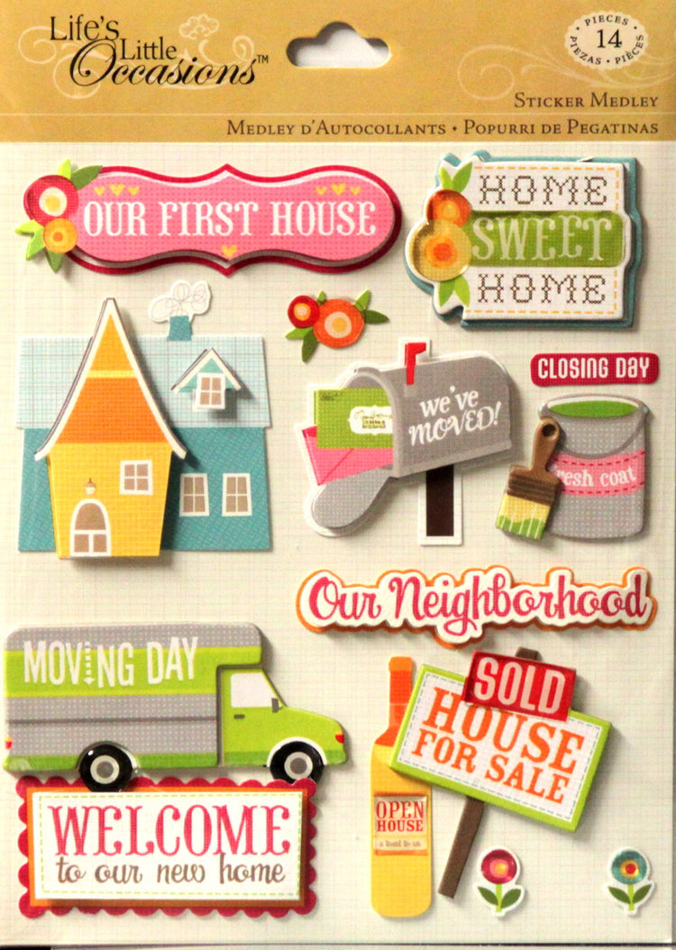 K & Company Life's Little Occasions First House Dimensional Sticker Medley
