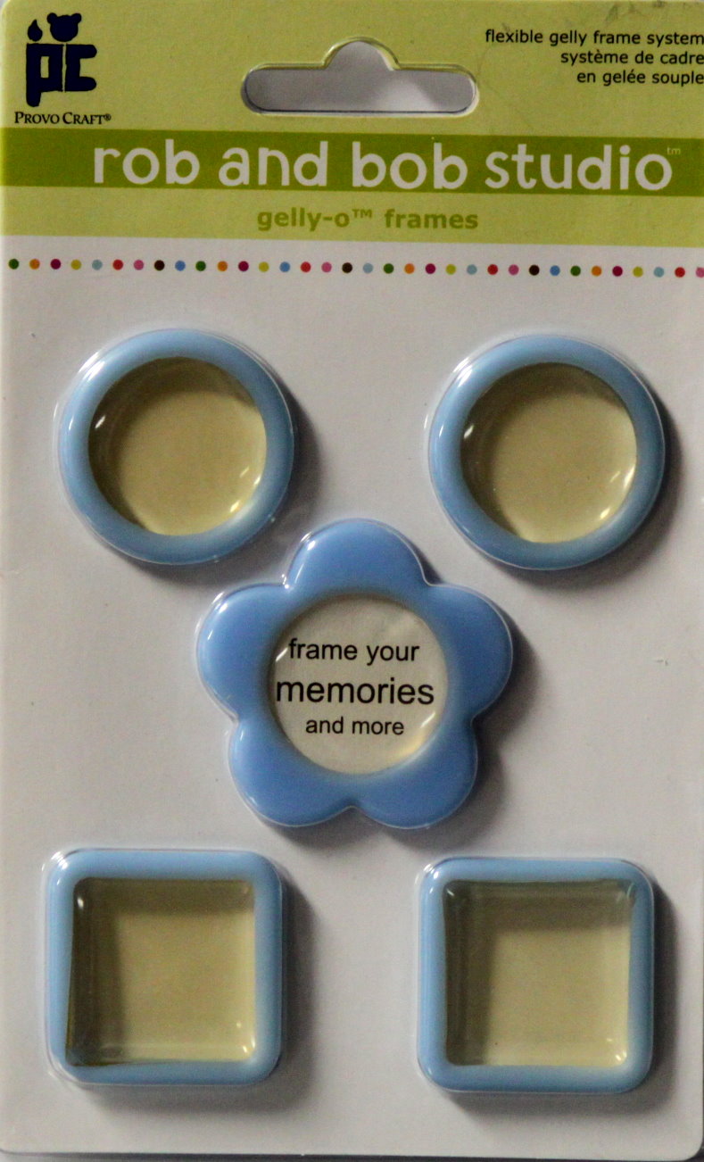 Provo Craft Rob And Bob Studio Blueberry Gelly-O Plastic Window Frames Embellishments