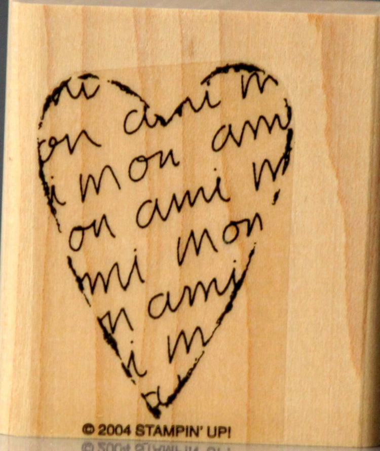Stampin' Up! Heart Sentiments Mounted Rubber Stamp