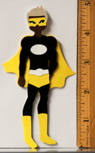 T & H Creations Handmade Super Hero African American/Hispanic Doll Multi-Layered Die-cut Embellishment