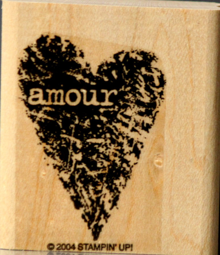 Stampin' Up! Heart Sentiments Amour Mounted Rubber Stamp