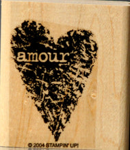 Stampin' Up! Heart Sentiments Amour Mounted Rubber Stamp