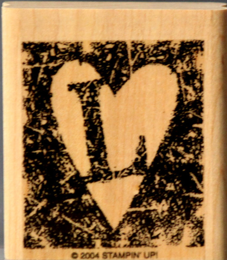 Stampin' Up! Heart Sentiments L Is For Love Mounted Rubber Stamp
