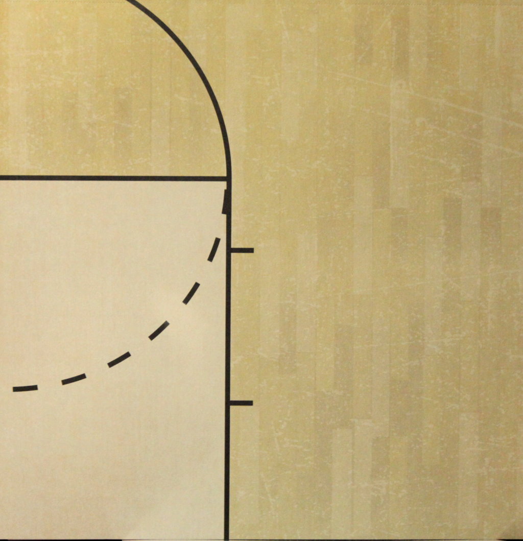 Colorbok School LIfe Sports Basketball Court 12 x 12 Flat Scrapbook Paper