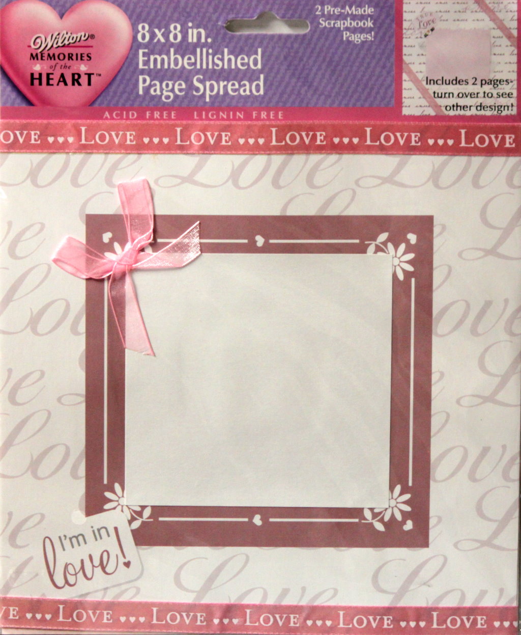 Wilton True Love Pre-Made 8 x 8 Scrapbook Pages