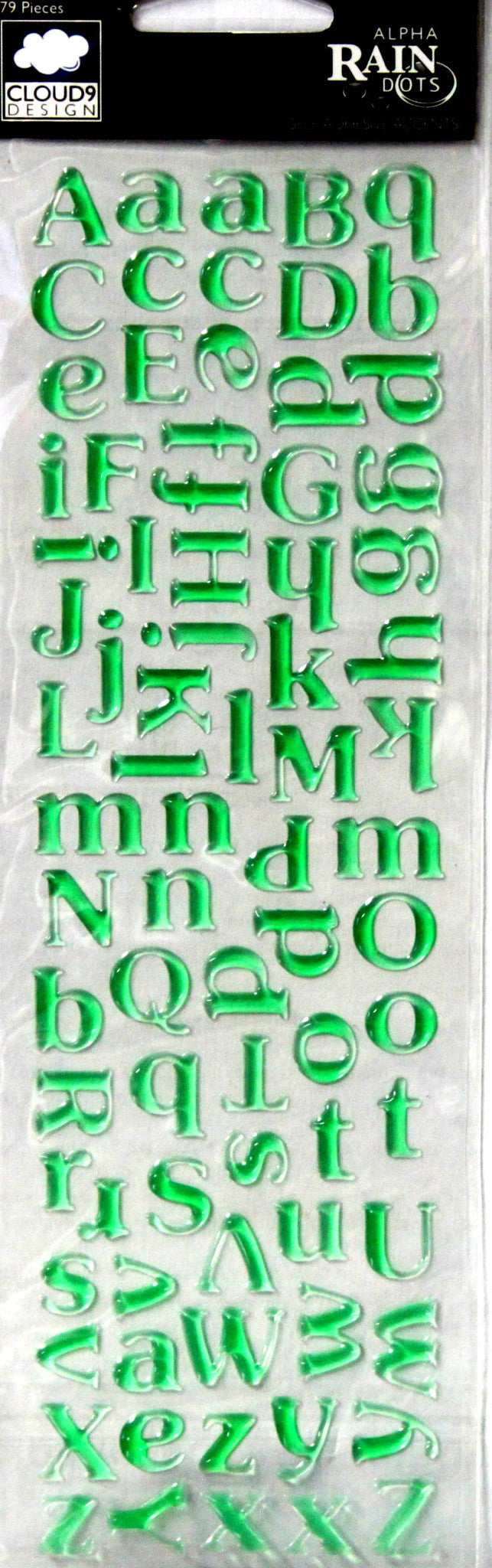 Cloud 9 Design Alpha Rain Dots Grass Epoxy Accents Stickers - SCRAPBOOKFARE