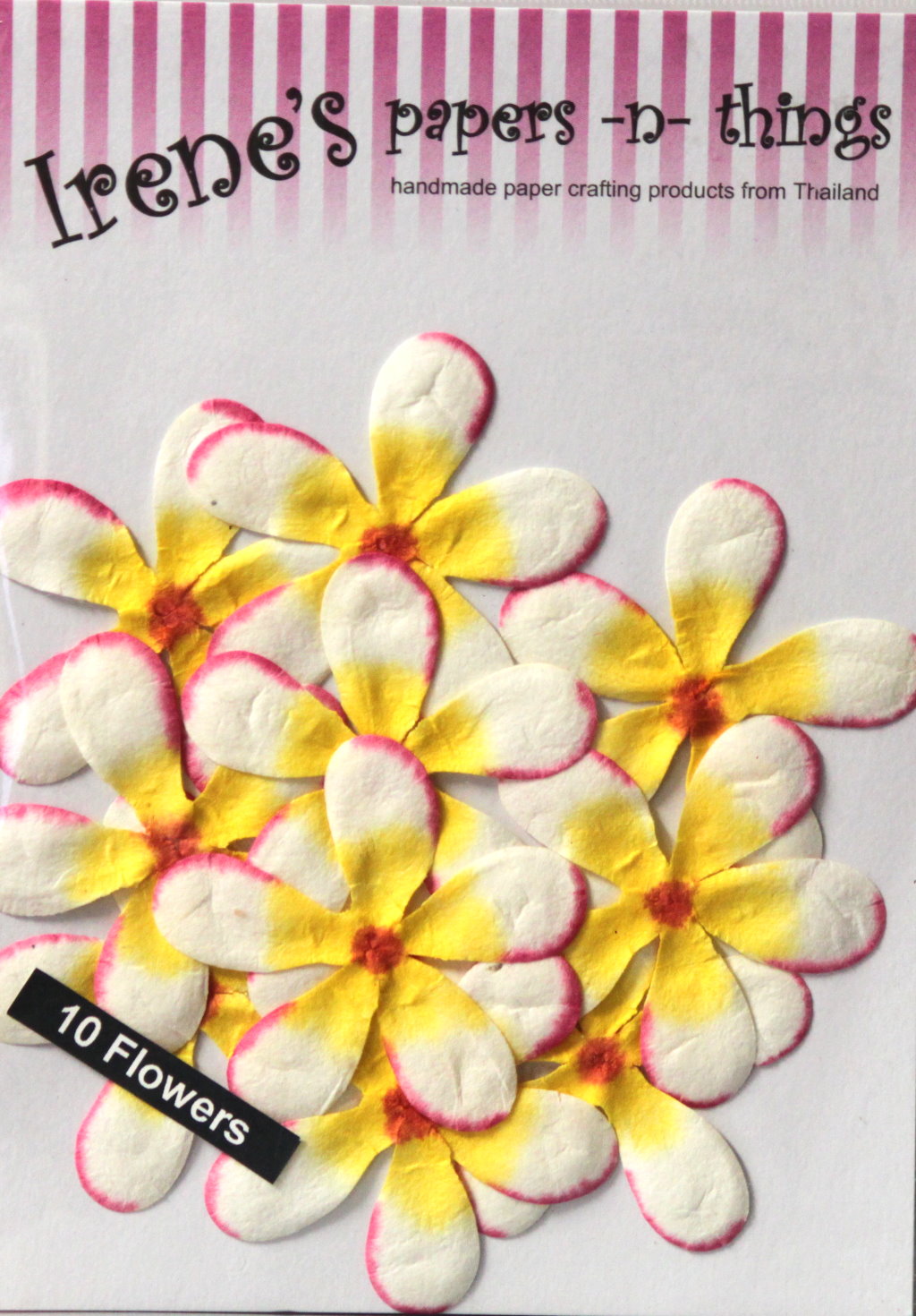 Irene's Papers-N-Things Handmade Yellow Mulberry Paper Flowers