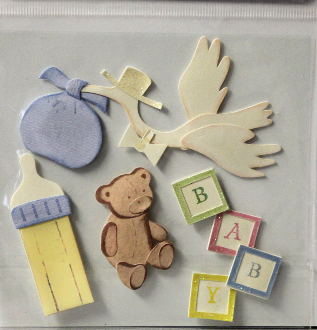 JoAnn Craft Essentials Vintage Baby 3-D Adhesive Embellishments