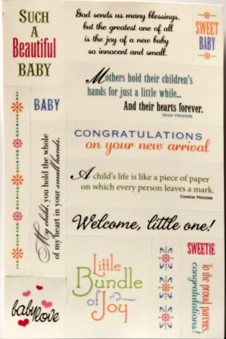 K & Company Baby Vellum Stickers